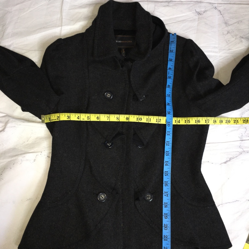 - Bcbgmaxazria Black Structured Wool Blend Jacket - image 7